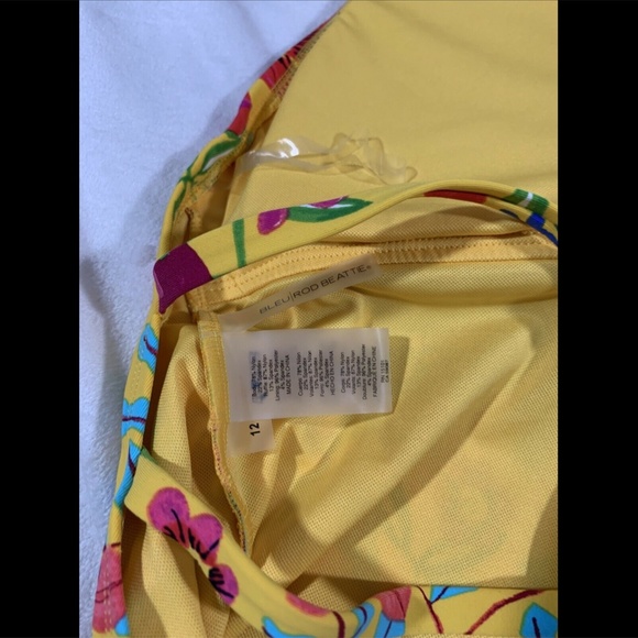 NEW Bleu Rod Beattie Magic Garden Plunge Ruffle One‎ Piece Swimsuit [SZ 12 ] - Picture 10 of 12